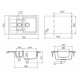 Мойка кварцевая Schock Aster 60 D Cristalite 780х500 лунный камень Мойка кварцевая Schock Aster 60 D Cristalite 780х500 лунный камень