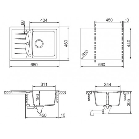 Мойка кварцевая Schock Genius 45D Small (D-100S) Cristalite 680x460 эверест Мойка кварцевая Schock Genius 45D Small (D-100S) Cristalite 680x460 эверест