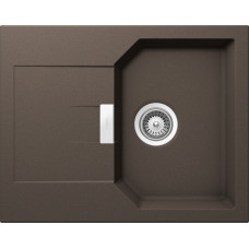 Мойка кварцевая Schock Manhattan 40 D Cristalite корз.клапан 640x510 мокка