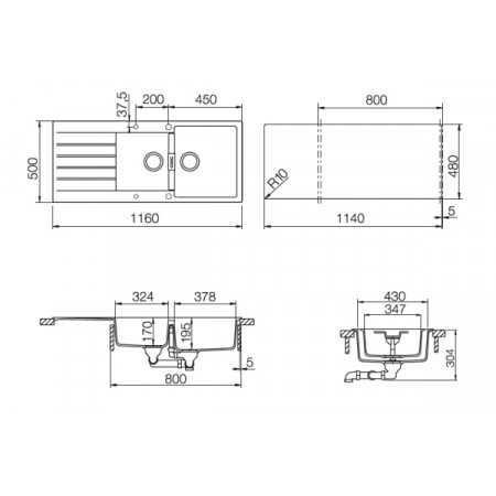 Мойка кварцевая Schock Signus 80D (D-200) Cristadur 1160x500 пуро Мойка кварцевая Schock Signus 80D (D-200) Cristadur 1160x500 пуро