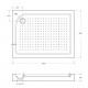 Акриловый поддон 100х80 левосторонний BelBagno TRAY-BB-AH-100/80-15-W-L с сифоном