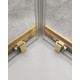 Душевой уголок Cezares MOLVENO-A-22-100+30-C-BORO-IV, 130х130х195, профиль брашированное золото, прозрачное стекло