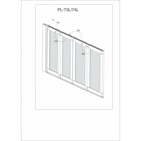 Шторка на ванну Veconi Palau PL-73BL 1200x1500 черный стекло прозрачное PL73BL-120-01-19C5 Шторка на ванну Veconi Palau PL-73BL 1200x1500 черный стекло прозрачное PL73BL-120-01-19C5