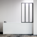 Шторка на ванну Veconi Palau PL-73BR 900x1500 черный стекло прозрачное PL73BR-90-01-19C5