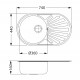 Мойка Alveus Genesis Ciklo 20 Sat-90 нерж сталь (740 х 440) Мойка Alveus Genesis Ciklo 20 Sat-90 нерж сталь (740 х 440)