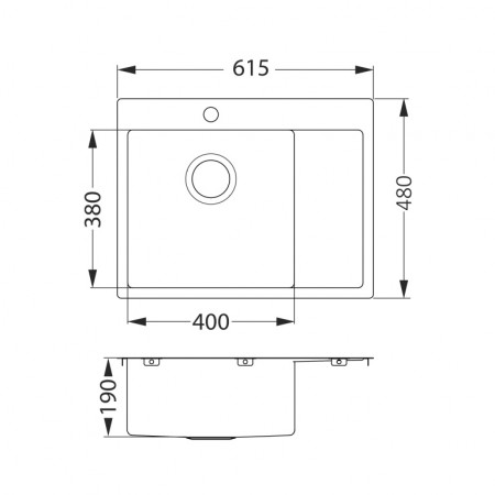 Мойка Alveus Quarto 20 Brs-90 нерж сталь (615 х 480) Мойка Alveus Quarto 20 Brs-90 нерж сталь (615 х 480)