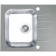 Мойка Alveus Vitro 10 комби (600 х 500) Стальная/Серая