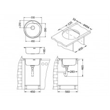 Мойка Alveus Form 30 Nat-90 Fi нерж сталь (510)
