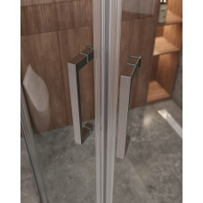 Душевой уголок Cezares MOLVENO-R-22-100+20-C-GM-IV, 120х120х195, профиль оружейная сталь, прозрачное стекло