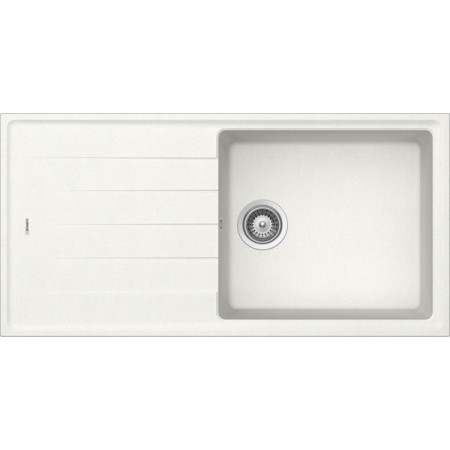 Мойка кварцевая Schock Element 60D Large Cristalite, корз.клапан 1000х500 альпина
