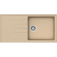 Мойка кварцевая Schock Element 60D Large Cristalite, корз.клапан 1000х500 лунный камень