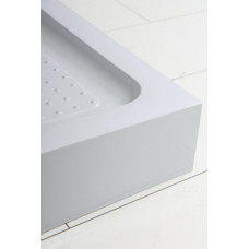 Акриловый поддон 120х80 правосторонний BelBagno TRAY-BB-RH-120/80-550-15-W-R с сифоном