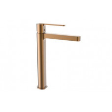 Смеситель для раковины высокий медный матовый Unione 010223 BC Altro Bagno