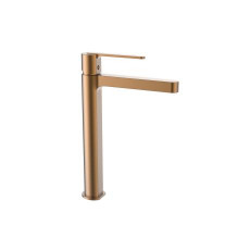 Смеситель для раковины высокий медный матовый Unione 010223 BC Altro Bagno