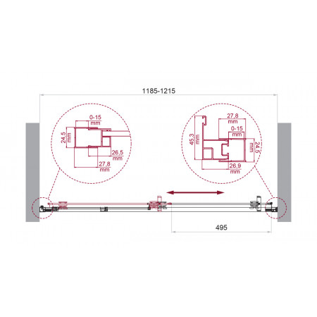 Дверь в проём BelBagno LUCE-BF-1-120-P-Cr Дверь в проём BelBagno LUCE-BF-1-120-P-Cr