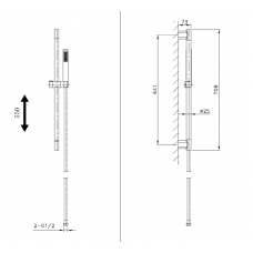 Душевой гарнитур золото Costanza 030302 Or Costanza AltroBagno