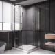 1/2 Душевого угла Veconi Premium Trento PTC-20CH 1100*2000мм хром стекло прозрачное PTC20-CH-110-01-C4