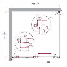 Душевой уголок BelBagno LUCE-A-1-100/100-C-Cr