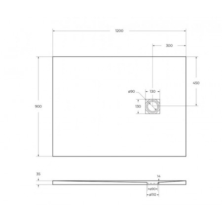 Поддон из искусственного мрамора Belbagno TRAY-MR-UNO-AH-120/90-35-W-CR Поддон из искусственного мрамора Belbagno TRAY-MR-UNO-AH-120/90-35-W-CR