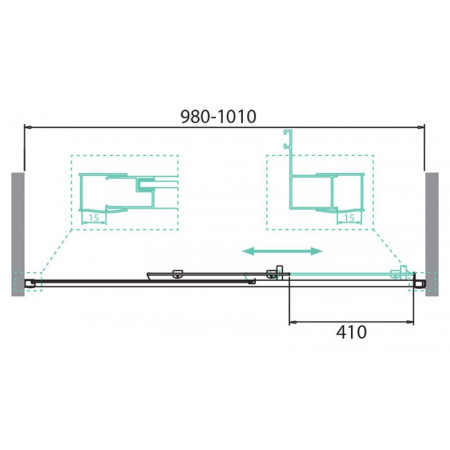 Дверь в проём BelBagno DUE-BF-1-100-C-Cr Дверь в проём BelBagno DUE-BF-1-100-C-Cr