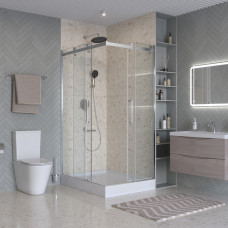 Душевой уголок 120х90см BelBagno MARINO-2-AH-2-120/90-C-CR профиль хром, стекло прозрачное