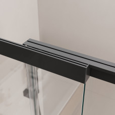 Душевая шторка на ванну CEZARES SLIDER-FIX-VF-11-90/150-C-NERO с фиксированным креплением одной створки