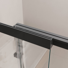Душевая шторка на ванну CEZARES SLIDER-FIX-VF-11-90/150-C-NERO с фиксированным креплением одной створки
