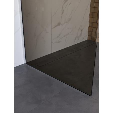 Душевая перегородка BelBagno UNO-L-1-TB-100-BR-Cr профиль хром, стекло бронза Душевая перегородка BelBagno UNO-L-1-TB-100-BR-Cr профиль хром, стекло бронза