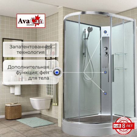 Душевая кабина EM2912RNT без крыши прозрачная