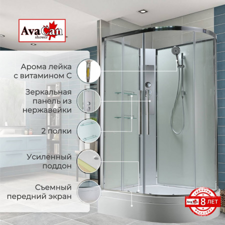 Душевая кабина EM3912LNT без крыши прозрачная