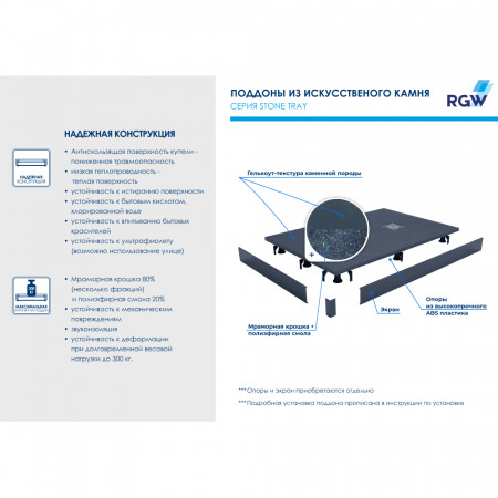 Душевой поддон прямоугольный RGW ST-B Черный 900x1200 Душевой поддон прямоугольный RGW ST-B Черный 900x1200