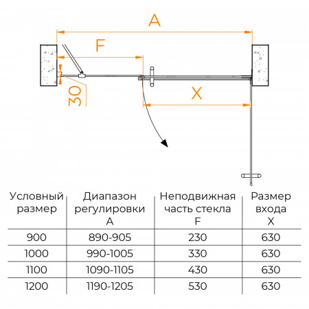 Душевая дверь RGW HO-012 1100 Душевая дверь RGW HO-012 1100