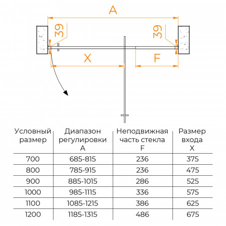 Душевая дверь RGW PA-008 900