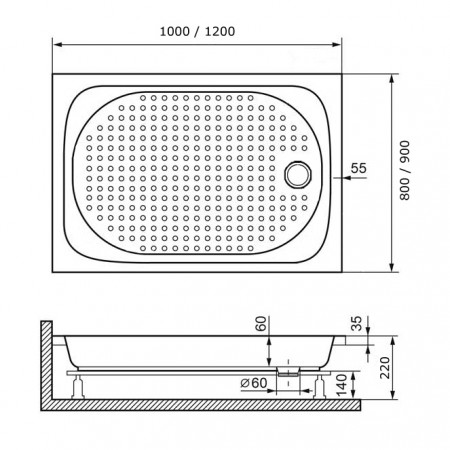 Душевой поддон прямоугольный RGW LUX/TN 900x1200 Душевой поддон прямоугольный RGW LUX/TN 900x1200