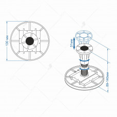 Ножки для поддона RGW N-01 (10) W