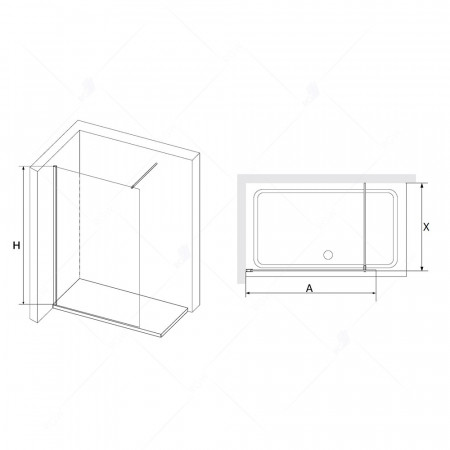 Комплект: Перегородка RGW WA-010B + поддон RGW ST G + сифон RGW S-010
