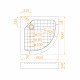 Душевой поддон полукруглый RGW SMC/R W Белый 800x800 Душевой поддон полукруглый RGW SMC/R W Белый 800x800