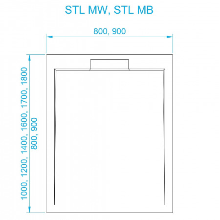 Душевой поддон квадратный RGW STL MB Черный мрамор  900x900