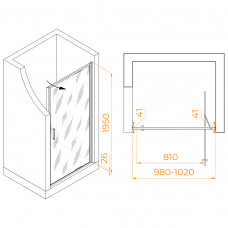 Душевая дверь RGW SV-05B 1000