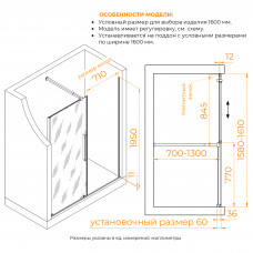 Душевая дверь RGW TO-18B 1600