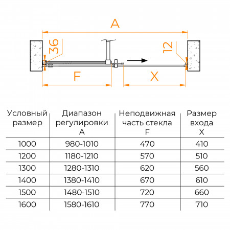 Душевая дверь RGW TO-18B 1500 Душевая дверь RGW TO-18B 1500