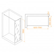 Душевая перегородка RGW WA-002W 600
