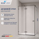Душевой уголок с распашной дверью на петлях - RGW SV-040B (Матовое-Сатинат, 1500x900)