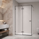 Душевой уголок с распашной дверью на петлях - RGW SV-040B (Матовое-Сатинат, 1100x800)