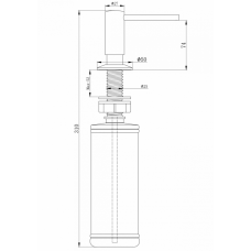 Дозатор для жидкого мыла DECUS, D004-BG, брашированное золото, Paulmark