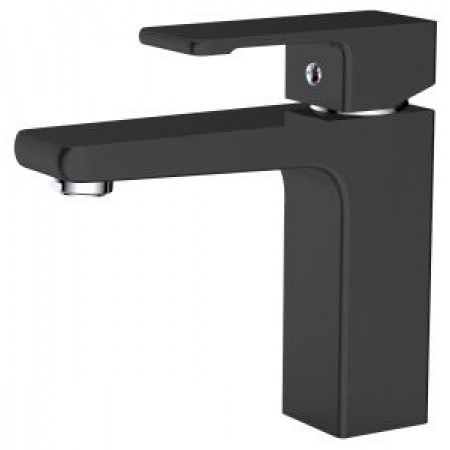 Смеситель для раковины низкий черный матовый Lamberto 0124 MB Altro Bagno