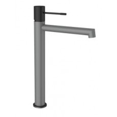 Смеситель для раковины высокий серый/черный Intento 010216 GrNe Altro Bagno