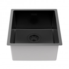 Мойка LASSAN 38 UNI, нерж. сталь, LA38-MBN, матовый черный, NANO-PVD, 380х440мм, Paulmark