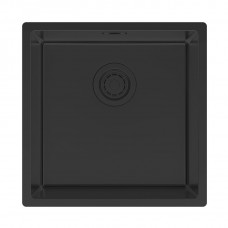 Мойка LASSAN 44 UNI, нерж. сталь, LA44-MBN, матовый черный NANO-PVD, 440х440мм, Paulmark