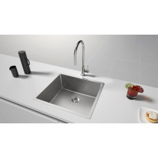 Мойка LASSAN 49 UNI, нерж. сталь, LA49-BS, брашированная нерж. сталь, 490х440мм, Paulmark